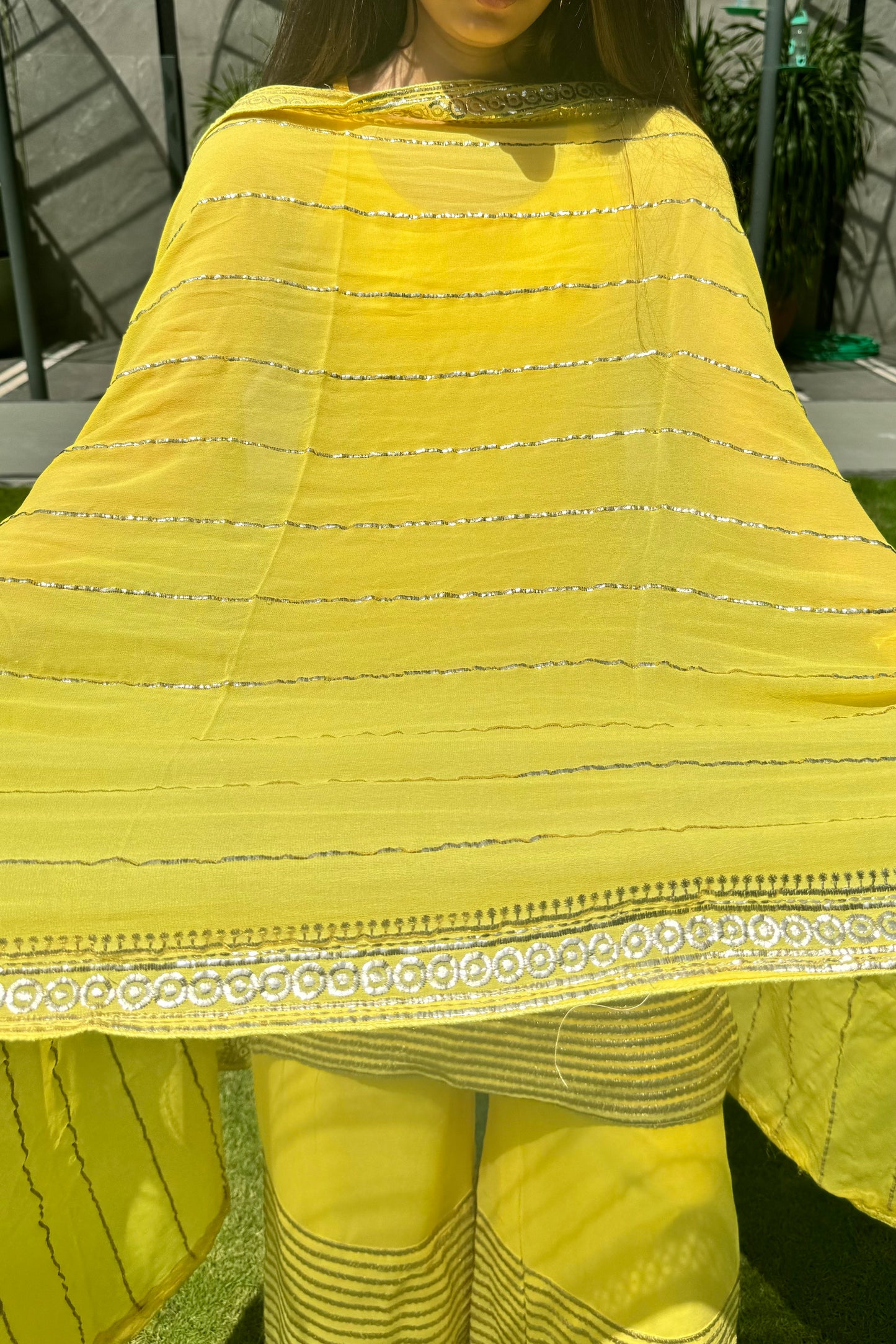 Foil Embroidered Georgette Suit