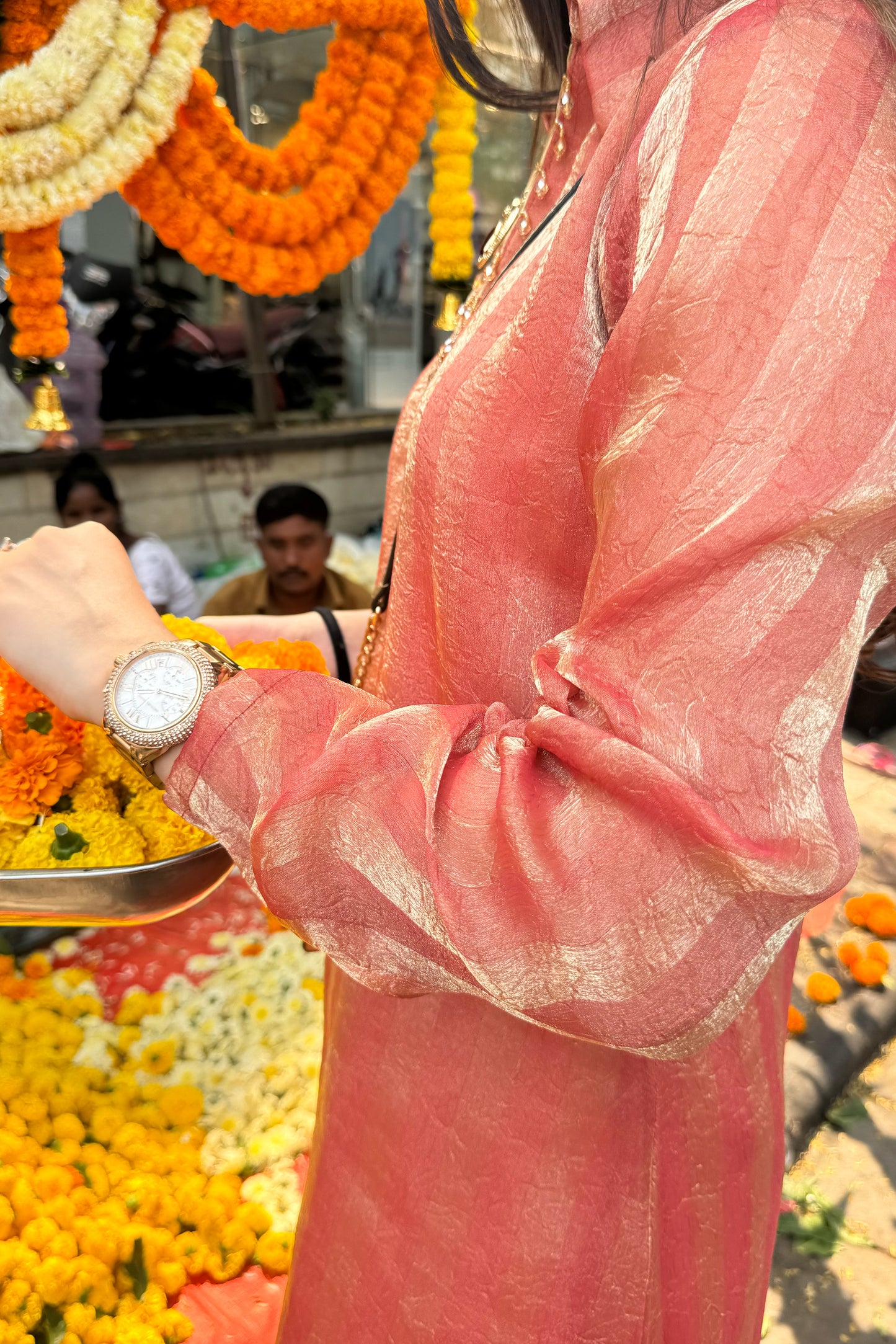 Self-Woven Jacquard Tissue Coord Set