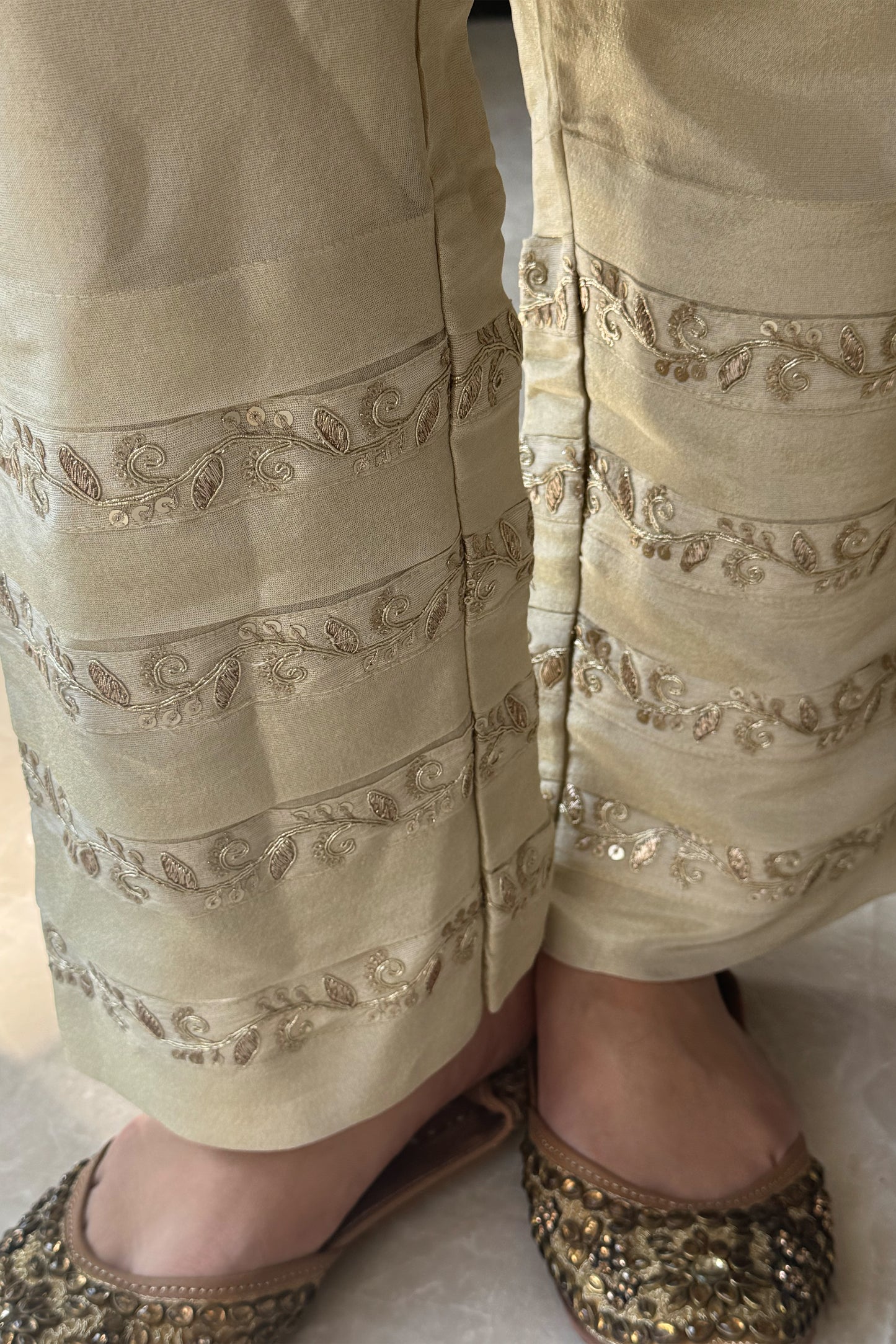 Pichwai Anarkali Khadi Tissue Suit