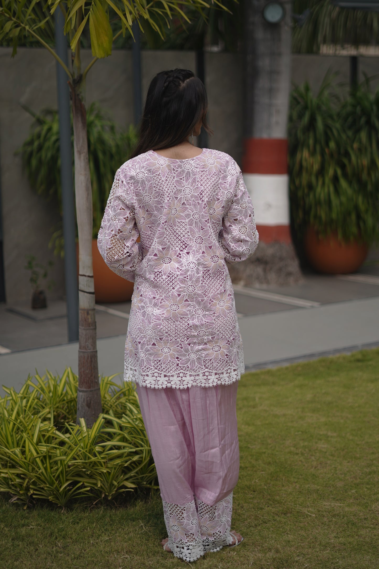 Floral Cutwork Full Sleeved Coord Set