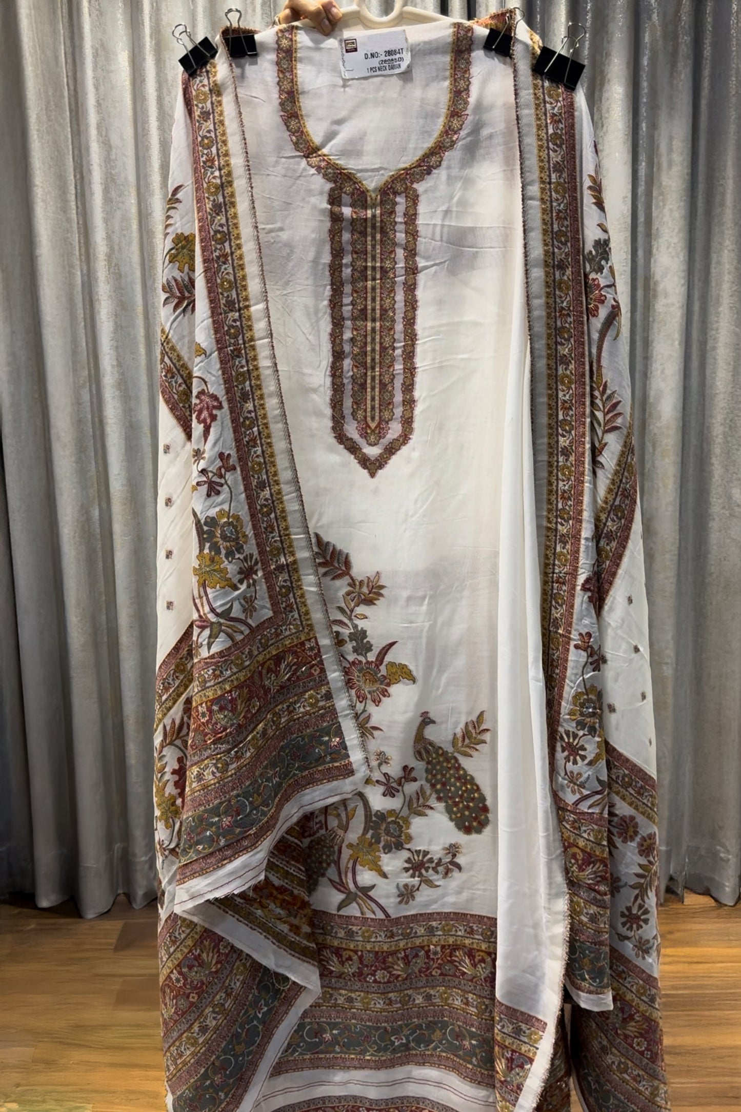 Chanderi Unstitched Woven Suit set