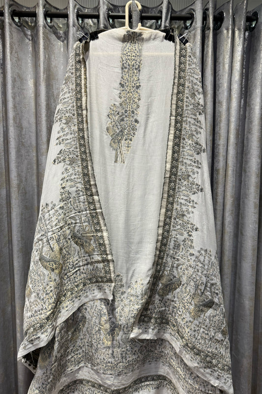 Chanderi Unstitched Woven Suit set