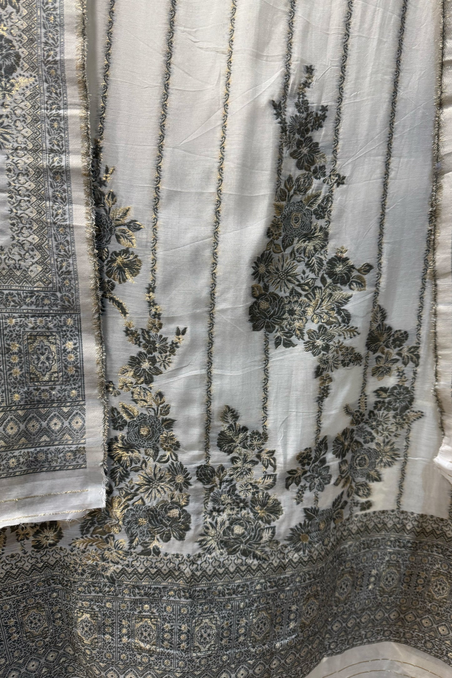 Chanderi Unstitched Woven Suit set