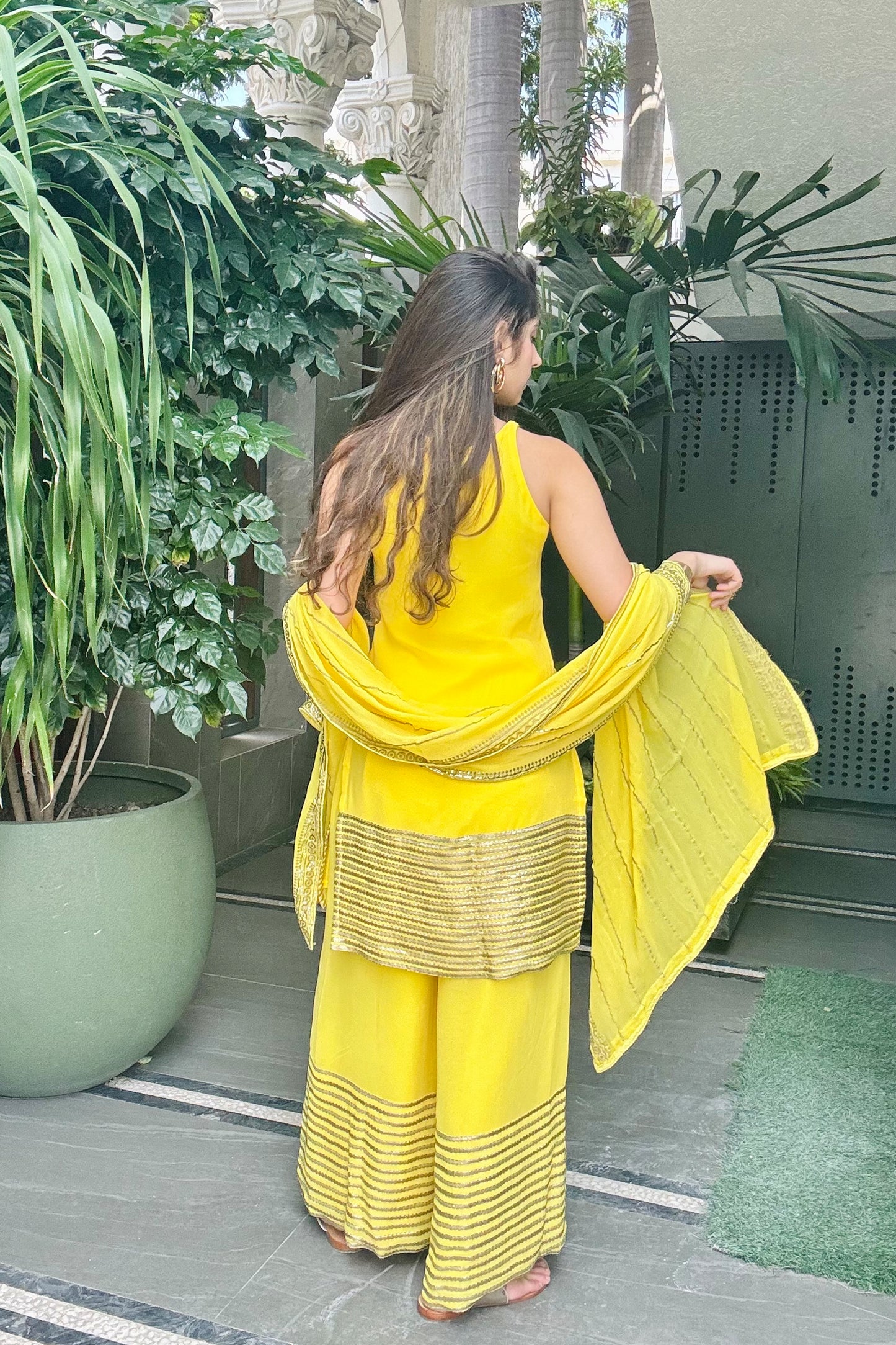 Foil Embroidered Georgette Suit