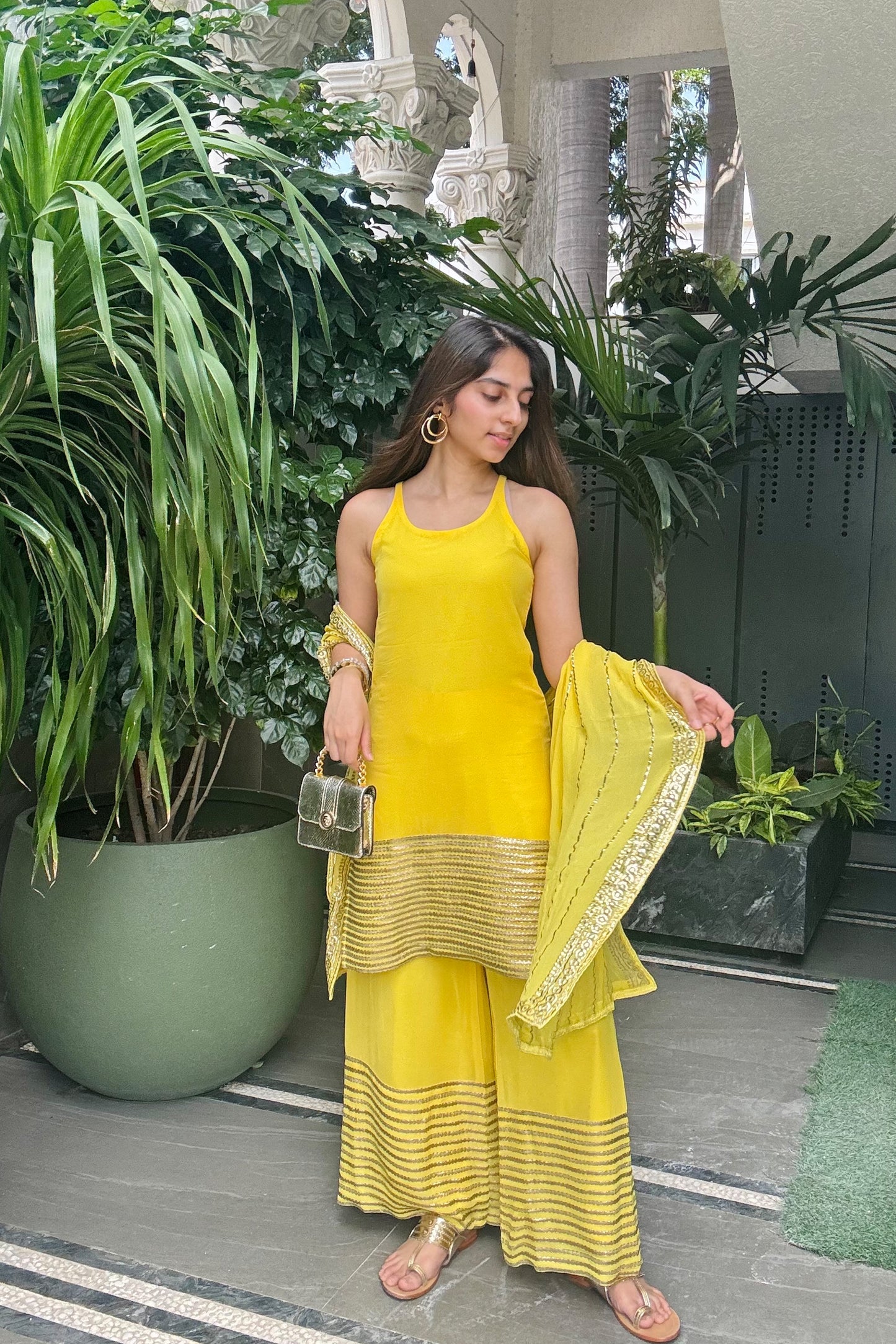 Foil Embroidered Georgette Suit