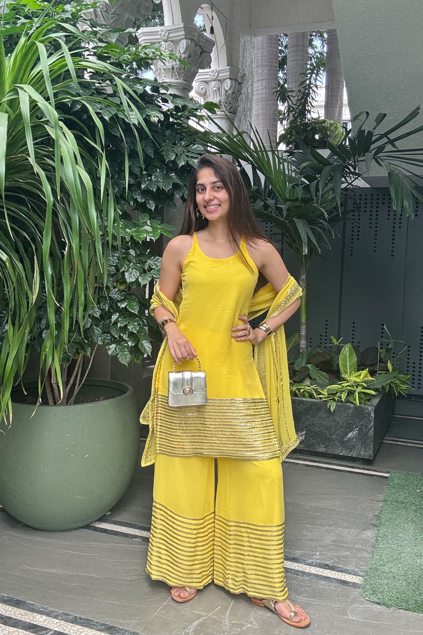 Foil Embroidered Georgette Suit