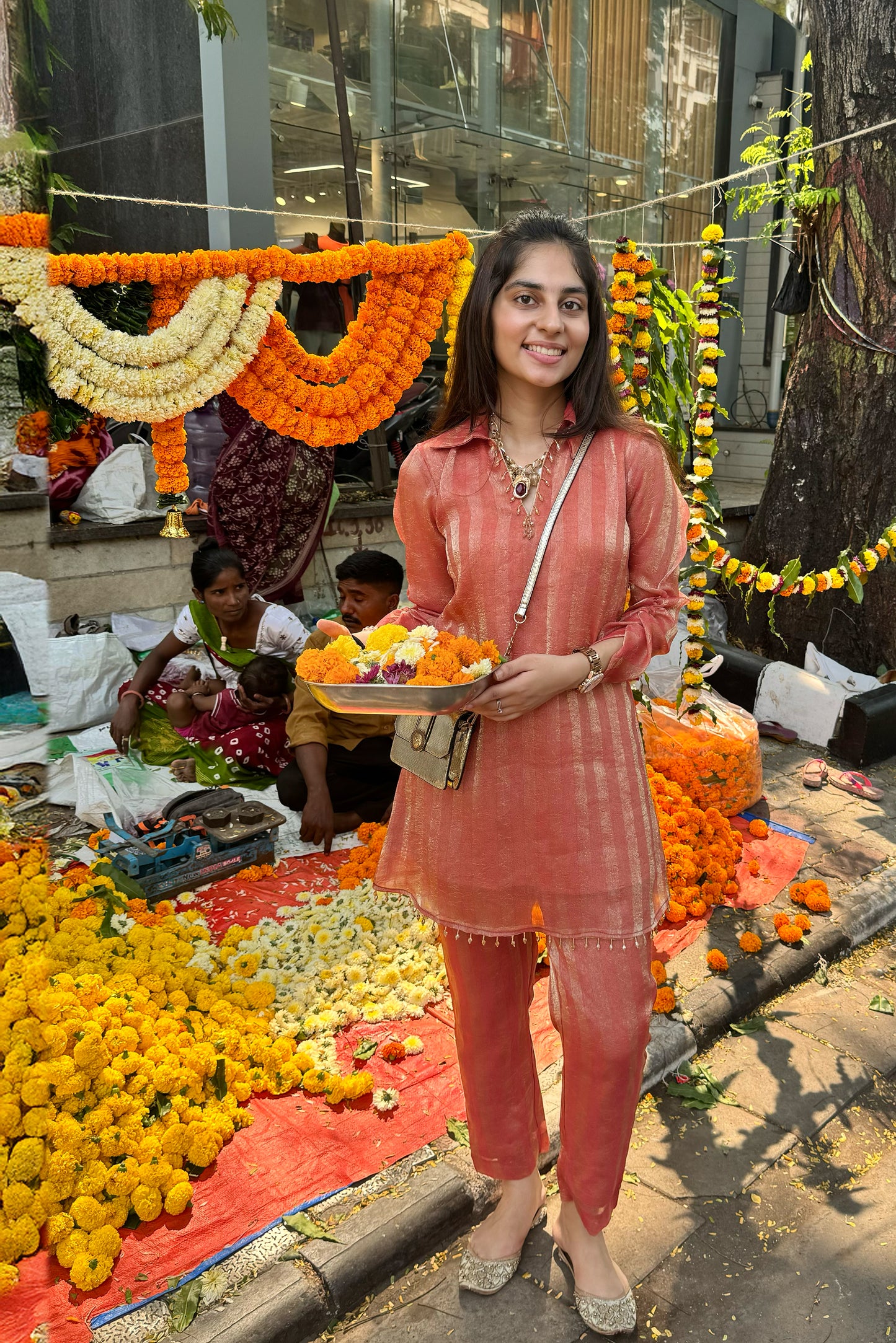 Self-Woven Jacquard Tissue Coord Set