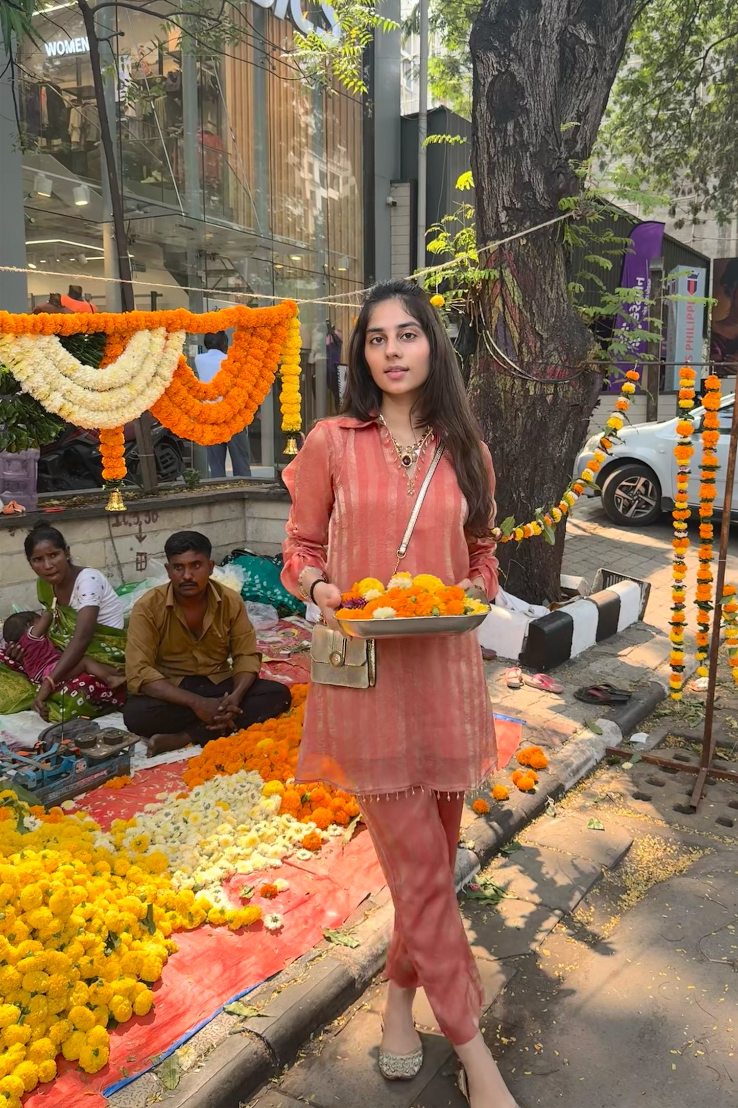 Self-Woven Jacquard Tissue Coord Set