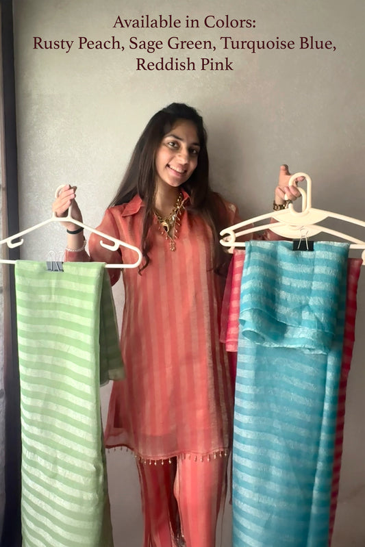 Self-Woven Jacquard Tissue Coord Set