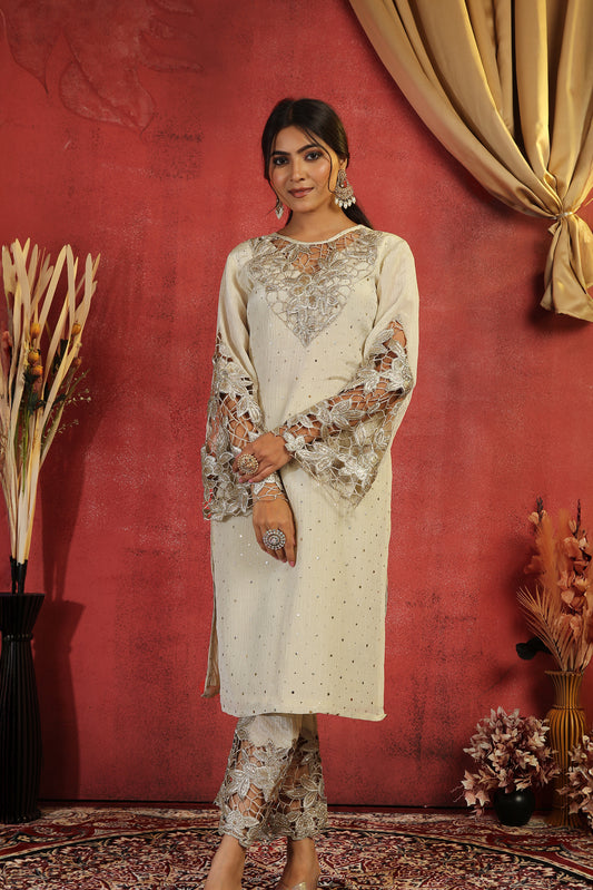 Pitha Cutwork tissue coord set
