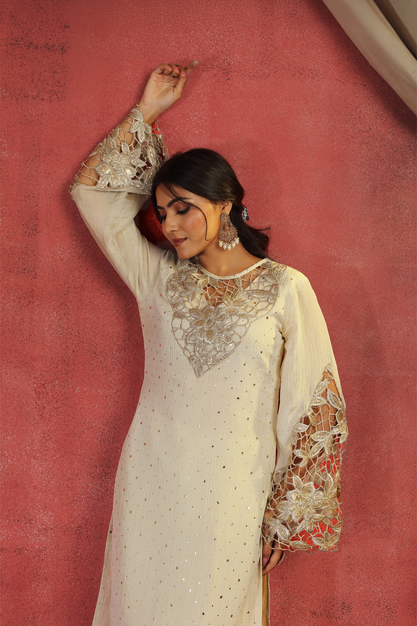 Pitha Cutwork tissue coord set