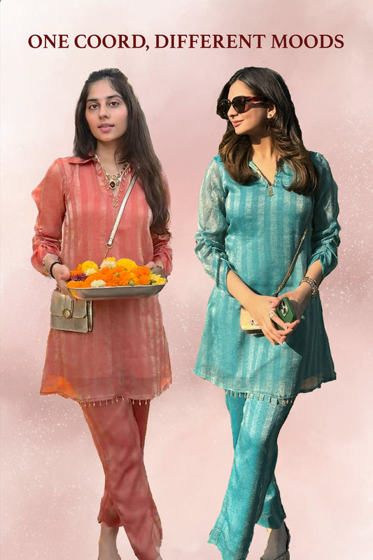 Self-Woven Jacquard Tissue Coord Set