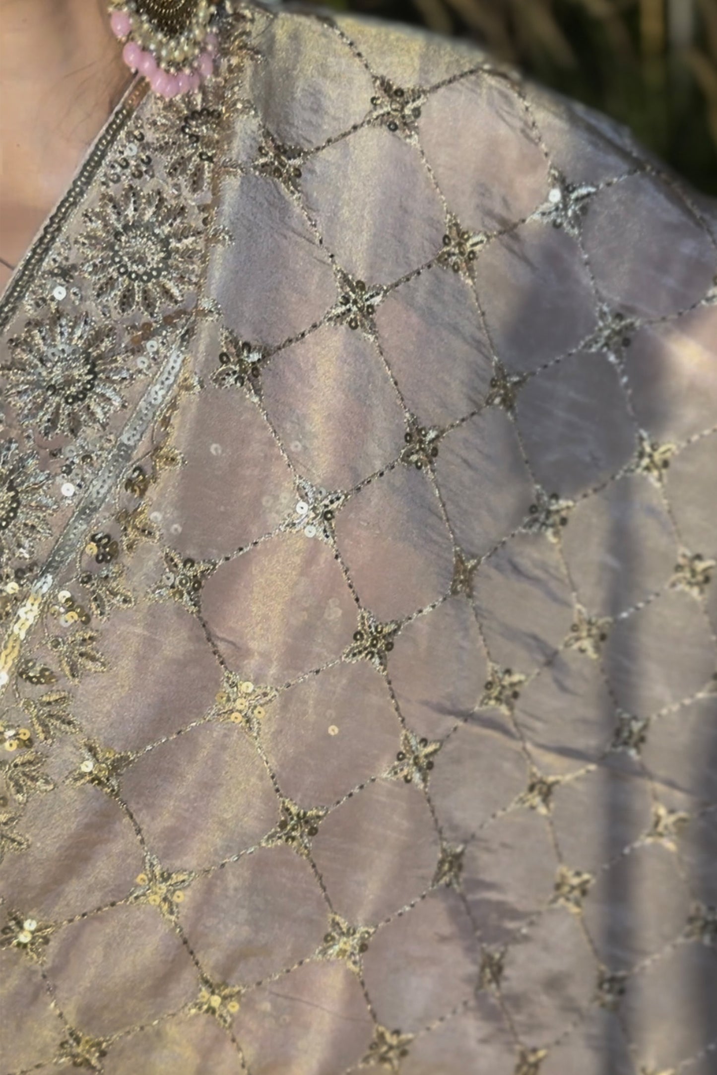 Zari Embroidered Allover and Four Side Border Tissue Dupatta